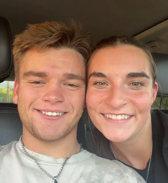 Morgan Martens and Abby, the team behind Martens Firewood